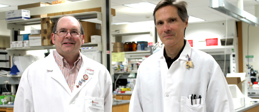 Ed Elder and Mark Sachetti of the ZStation stand together in the lab